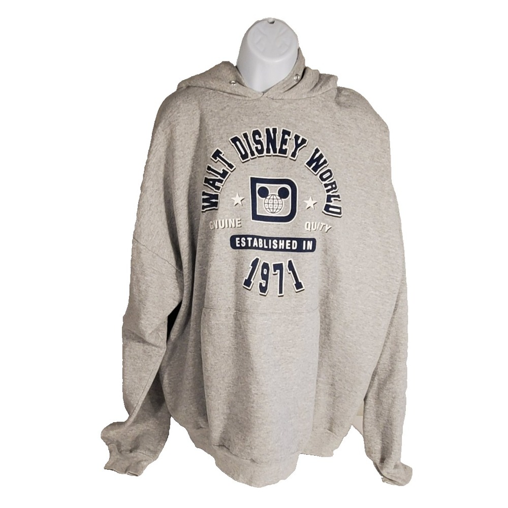 Walt Disney World Hoodie Grey Hooded‎ Sweatshirt Established 1971 Adult Size 3XL